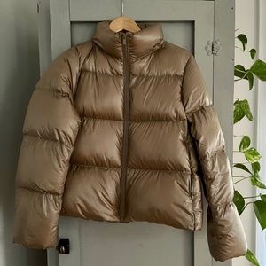 M Uniqlo Champagne Ultra Light Down Puffer